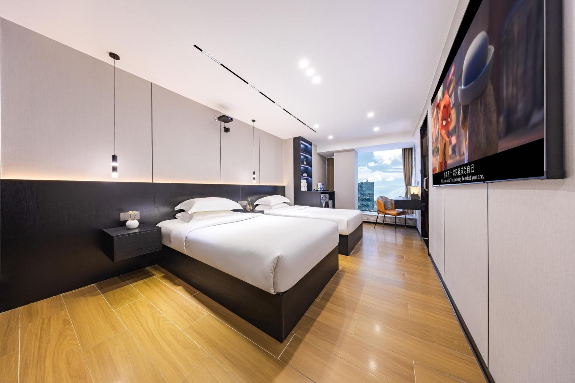 Yu Manju High-Floor Huge-Screen Audiovisual Hotel-Guangzhou Tower Zhujiang New Town Sports West Road Branch Экстерьер фото